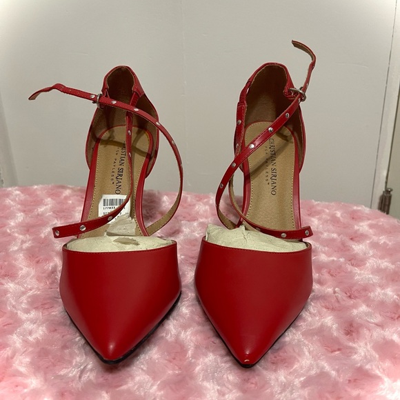 Christian Siriano Shoes - Red Strappy Heels